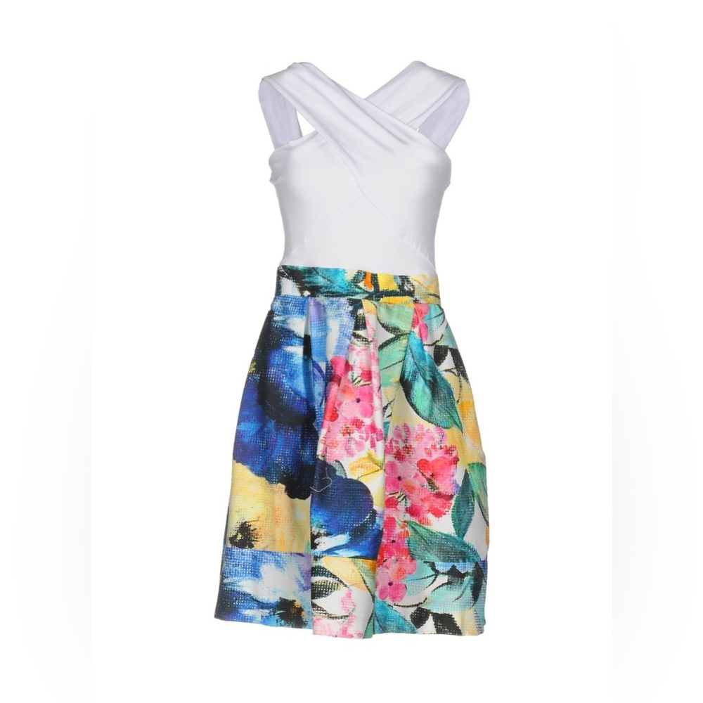 Biancoghiaccio Made in Italy Floral Print Dress Size 46 (US 10) NWT